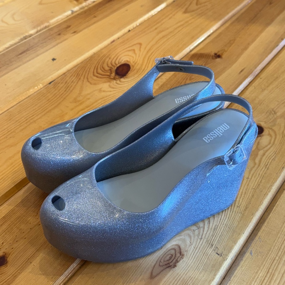Melissa Women's Glitter Wedge Shoes